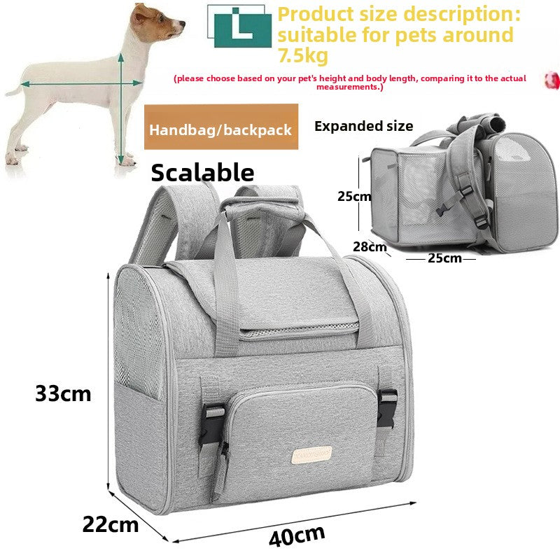 Expandable Breathable Pet Carrier Backpack