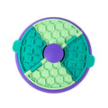 Double-Layer Pet Slow Feeder Bowl with Rotating Game Tray