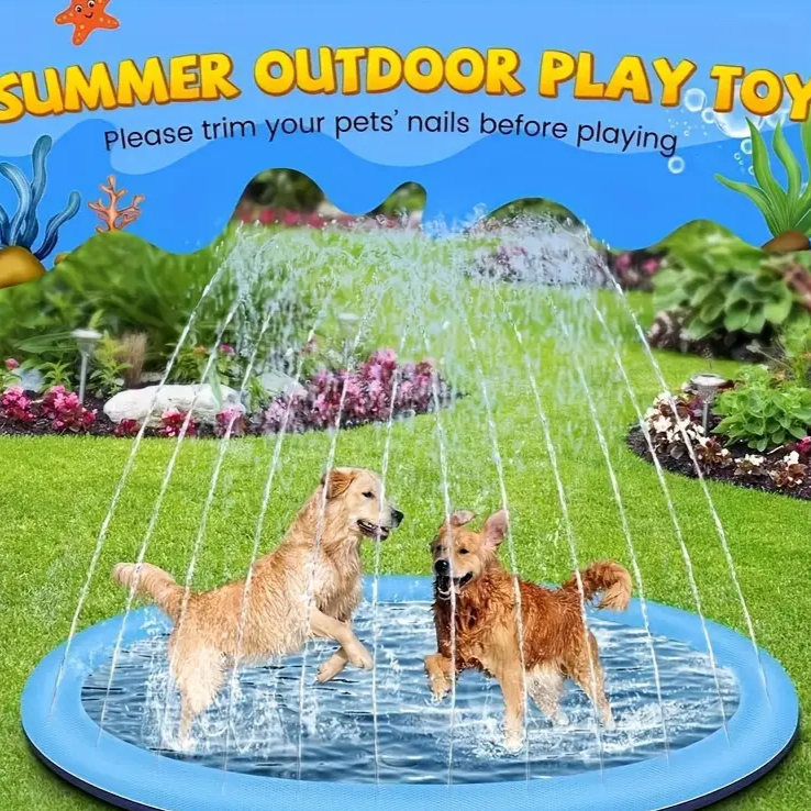PVC Pet Water Spray Play Mat
